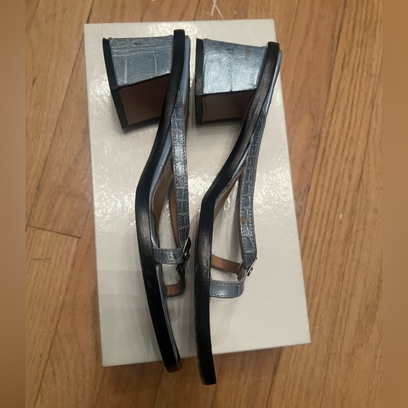 Mauri Donna Alligator Blue Sandals with heel - Picture 3 of 6